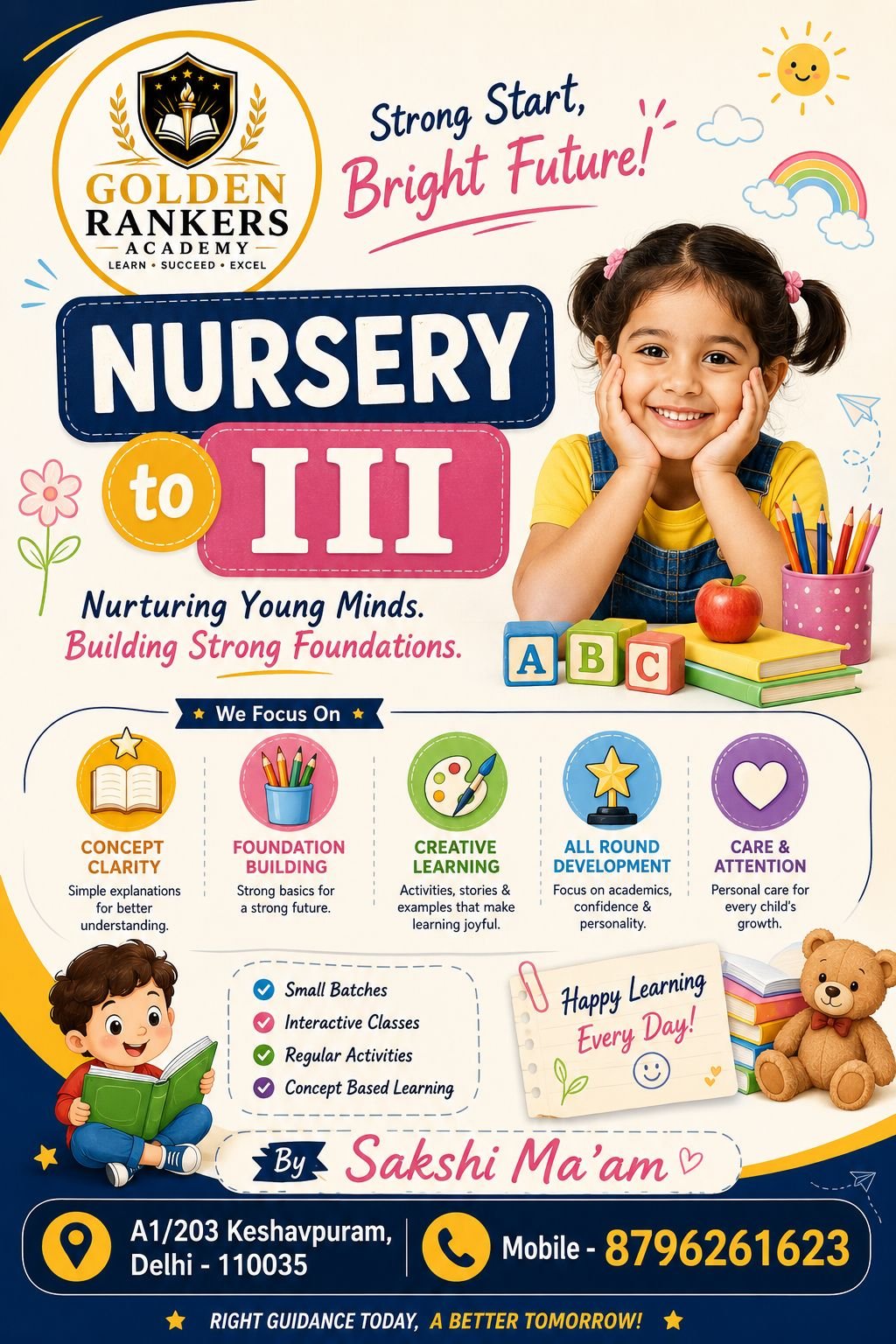 Nursery to III program by Sakshi Ma’am